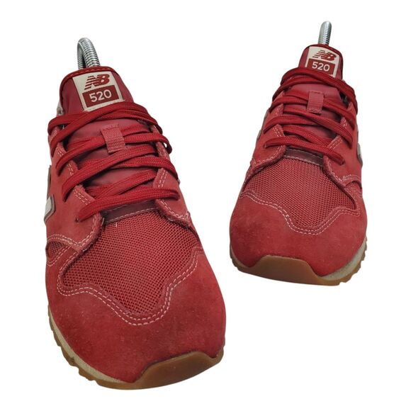 NEW BALANCE 520 Shoes Mens Size 6 Red Gray Suede Mesh Running Sneaker KL520RWY - Picture 2 of 12